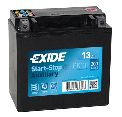 EXIDE Start-Stop Auxiliary Autobateria Exide Start-Stop 12V 13Ah 200A EK131